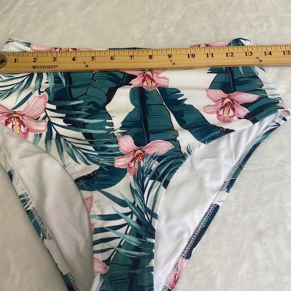 Cupshe Tropical Floral Swimming Bikini Bottom Size L - Picture 6 of 8